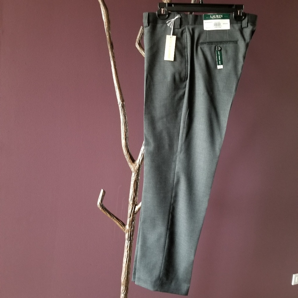 Ralph Lauren Wool & Cashmere Pants 35x30 Grey NWT